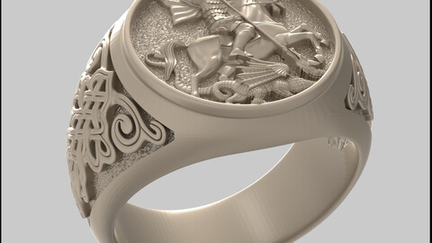 Saint George Ring 3D-print file