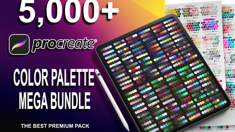 5000+ Procreate Color Palette Mega Bundle