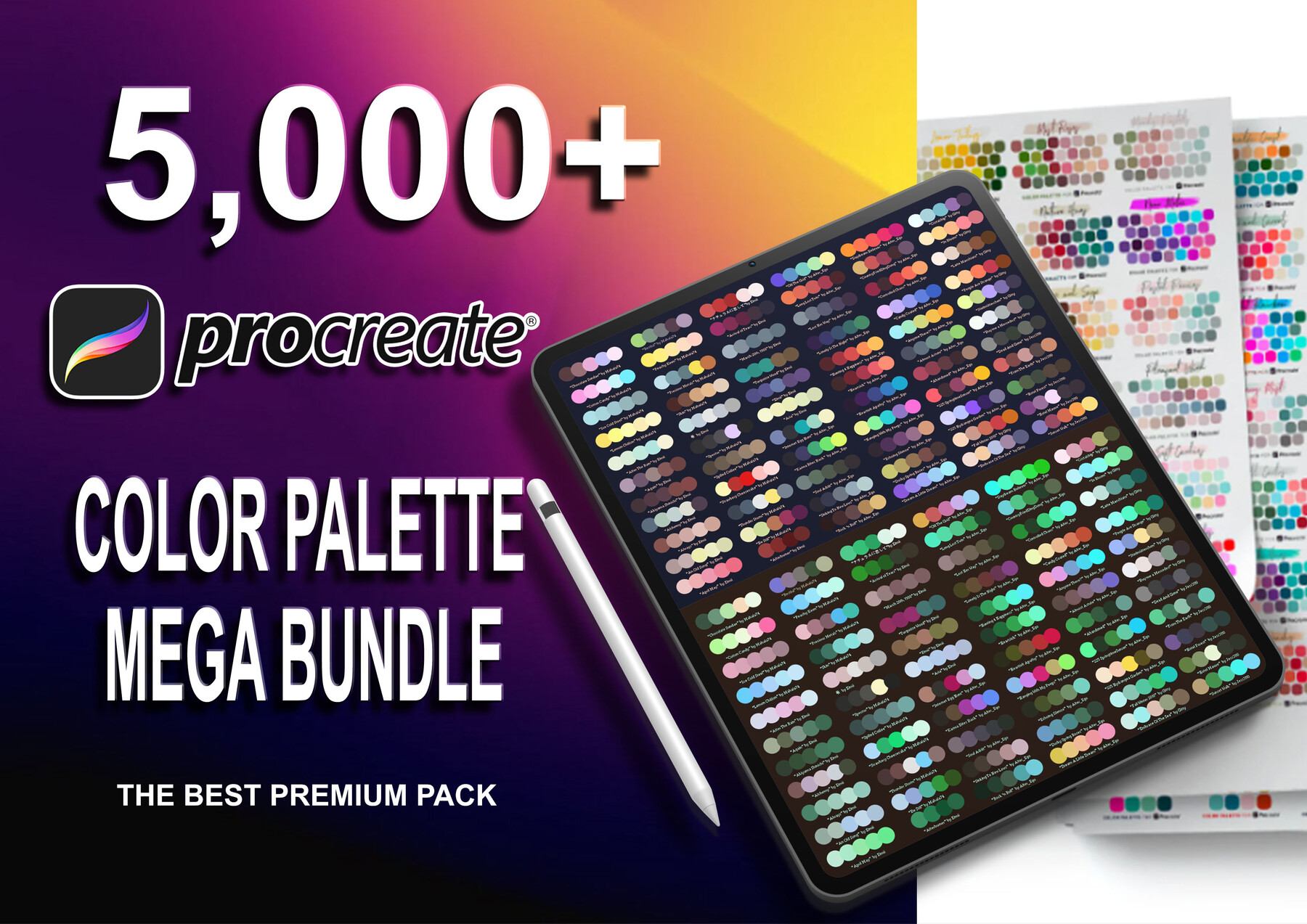 ArtStation - 5000+ Procreate Color Palette Mega Bundle