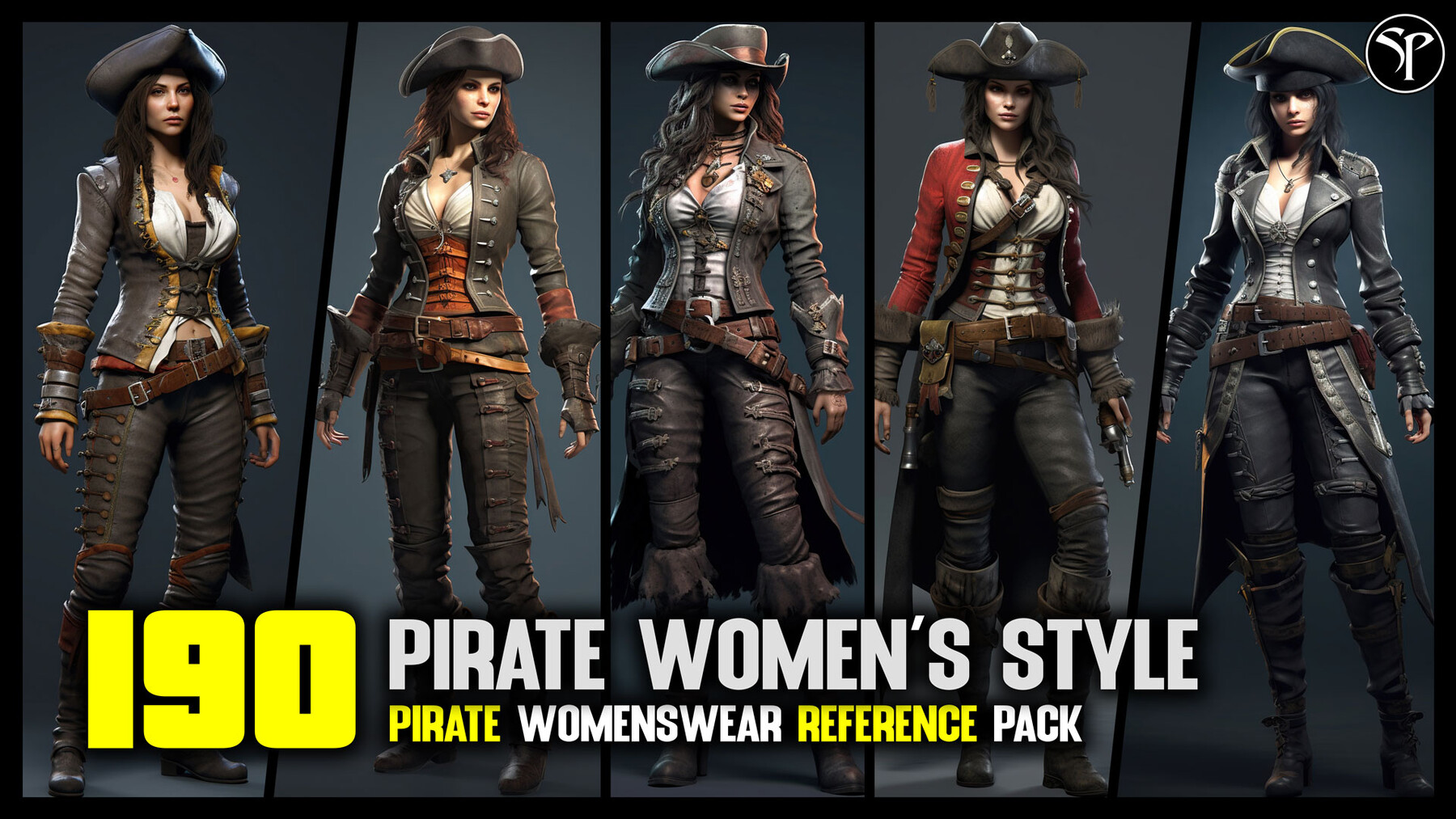 ArtStation - 190 Pirate Women's Style - 4K Reference Image Pack - Vol ...