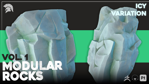 Modular Rocks - Vol. 1 - Stylized - Icy Variation