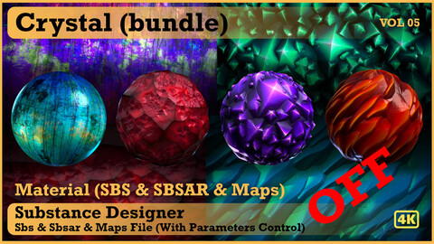 Crystal Material bundle VOL 05 - SBS & Maps & SBsar