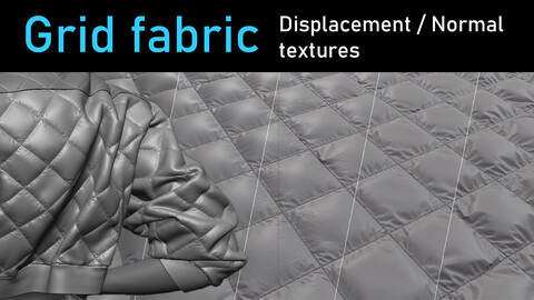 Grid Fabric Dispalcement&Normal Textures