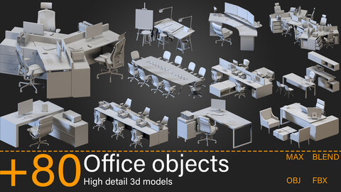 +80-Office objects - Kitbash-vol.01