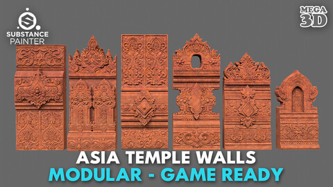 Asia Temple Walls - Modular - 231002