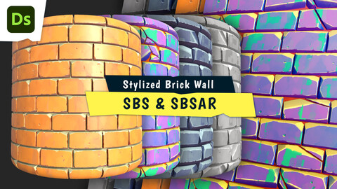 Stylized Brick Wall - Substance 3D Designer