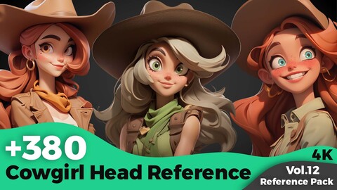 +380 Cowgirl Head References (4k)