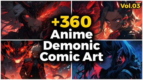 +360 Anime Demonic Comic Art (4k) | Vol_03