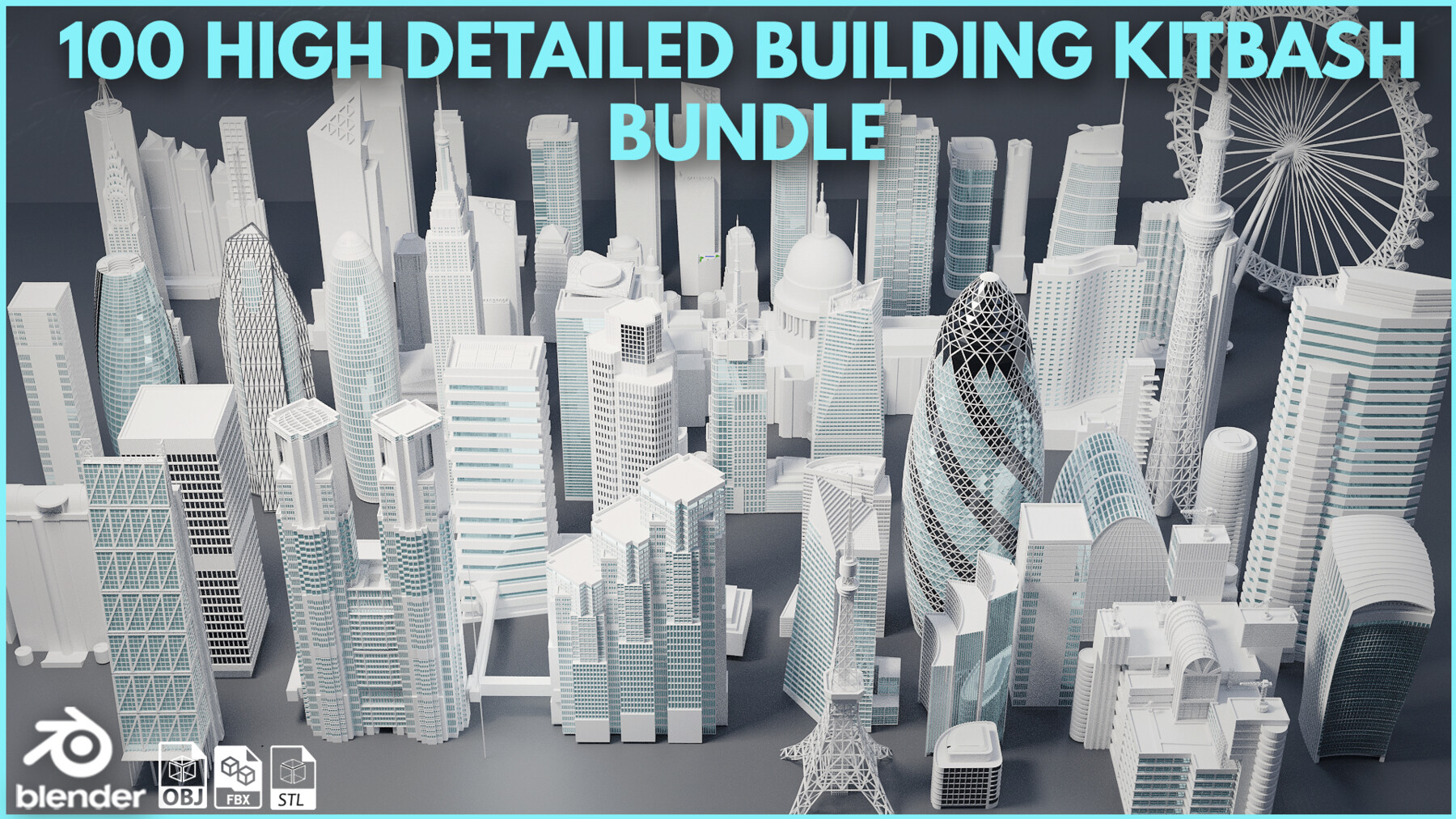 100+ Real World High Detailed Skyscrapers and Buildings vol-1