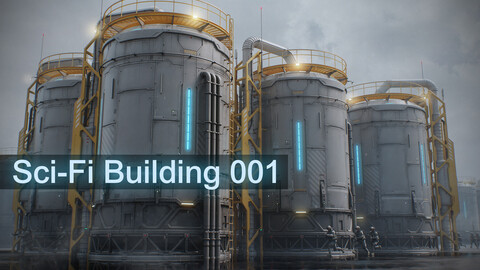 Sci-Fi Building 001 Industry-PBR