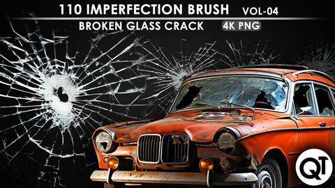 QT Studio - Imperfection Brush VOL 04 - 110 Broken Glass Crack Alpha