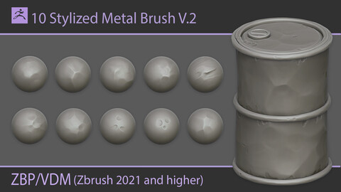 Stylized Metal Brush V.2