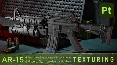 Adobe Painter, AR-15 Weapon texturing