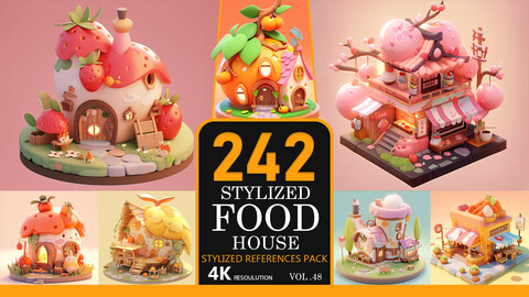 Stylized Food House Vol.48-4K-Stylized References Pack