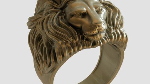 Lion Ring-3 3D-print model file