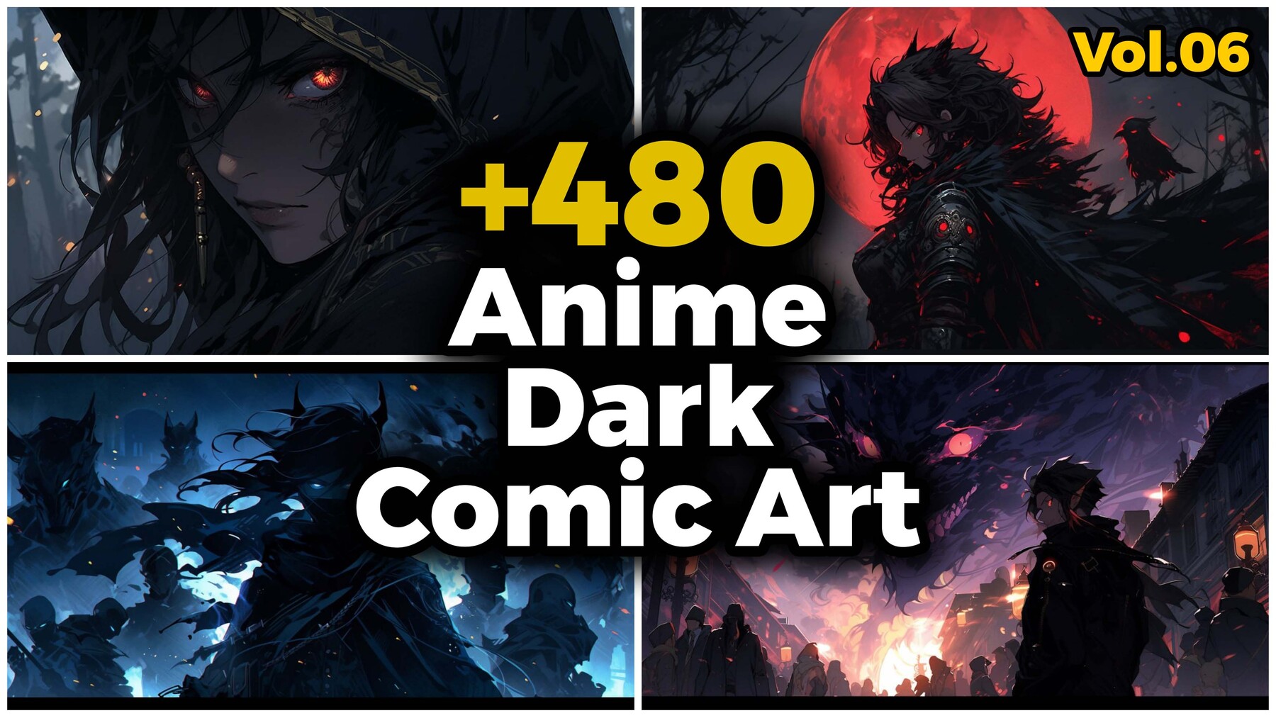 +480 Anime Dark Comic Art(4k) | Vol_06