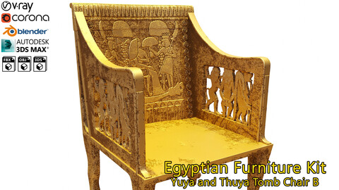 Egyptian Furniture - Yuya and Thuya Tomb Chair B