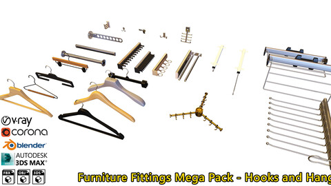 Furniture Fittings Mega Pack - Hooks and Hangers