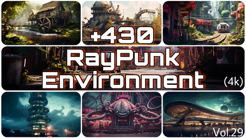 + 430 Raypunk Environment Concept(4k)