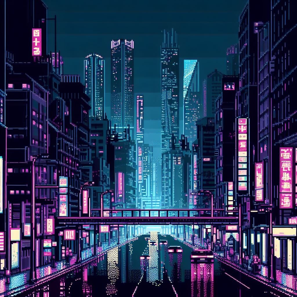 ArtStation - Pixelart Cyberpunk City | Artworks