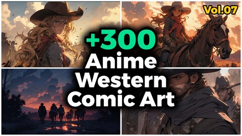 +300 Anime Western Comic Art (4k) | Vol_07