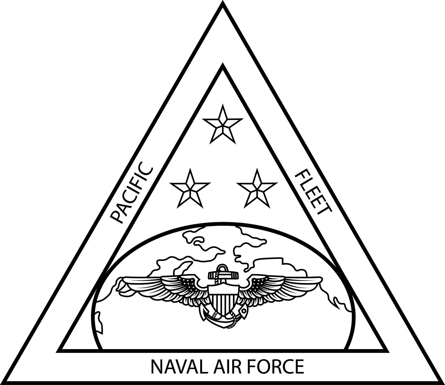 air force symbol black and white