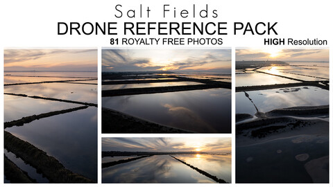 FREE - Drone Reference Pack - Salt Fields - 81 Royalty Free Photos