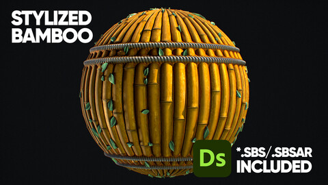 Stylized Bamboo Material