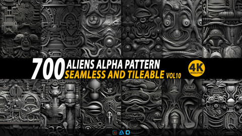 700 Aliens Pattern Collection | Vol10 | 4K Res