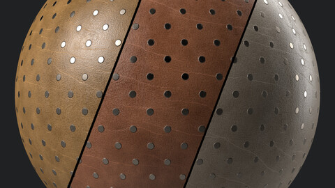 Leather Materials 39- Leather Panel By Dot Metal | Sbsar Pbr 4k Seamless