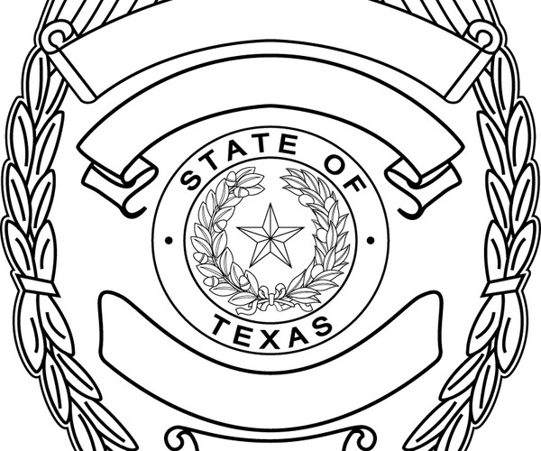 Artstation - Blank Police Eagle Badge With Texas Seal Custom Vector 