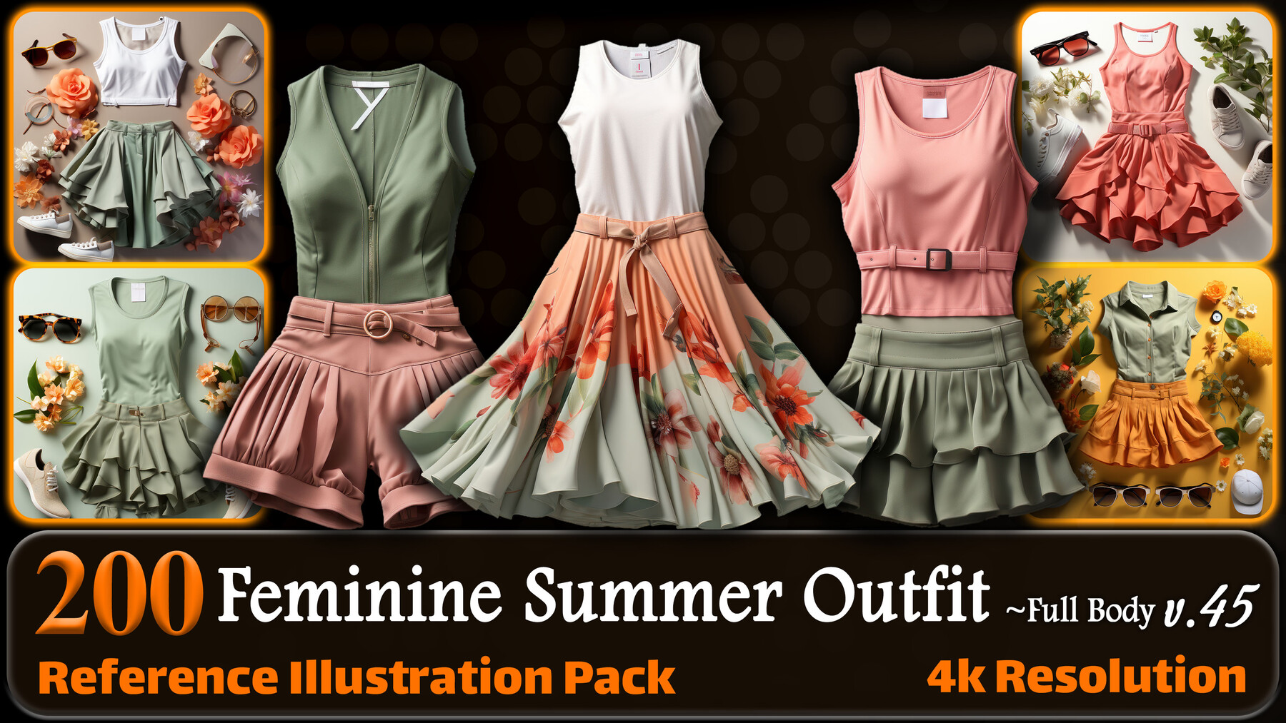 ArtStation - 200 Feminine Futuristic Outfit Reference Pack | 4K | v.28 |  Artworks