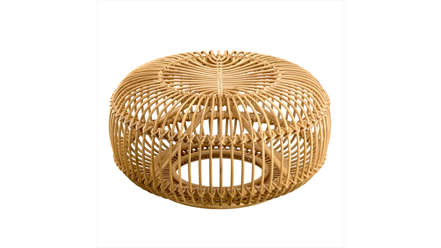 Rattan Pouf