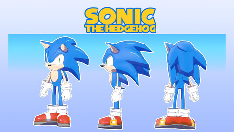 3D Sonic The hedgehog Rigged (All forms)
