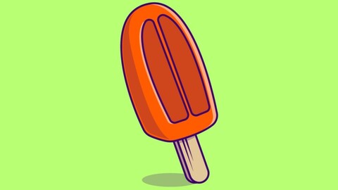 Orange Popsicle Cartoon