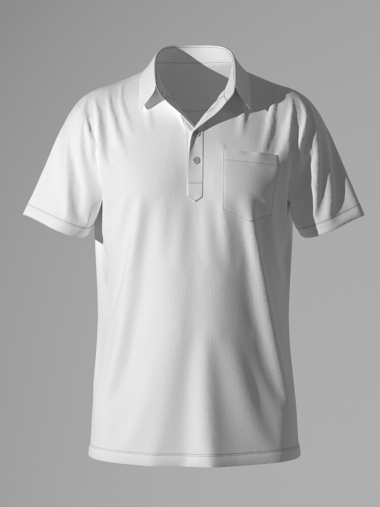 ArtStation - Polo Shirt with Chest Pocket | Resources