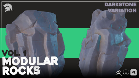 Modular Rocks - Vol. 1 - Stylized - Darkstone Variation