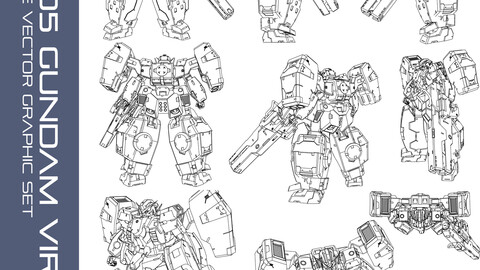 Gundam Virtue Super High-Quality Scalable Vector Graphics 10-Pack Set