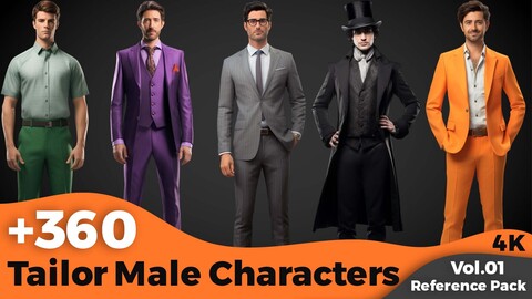 +360 Tailor Male Characters (4k)