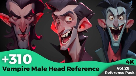 +310 Vampire Male Head References (4k)