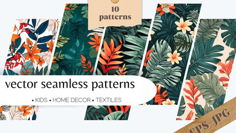 10 Seamless floral patterns