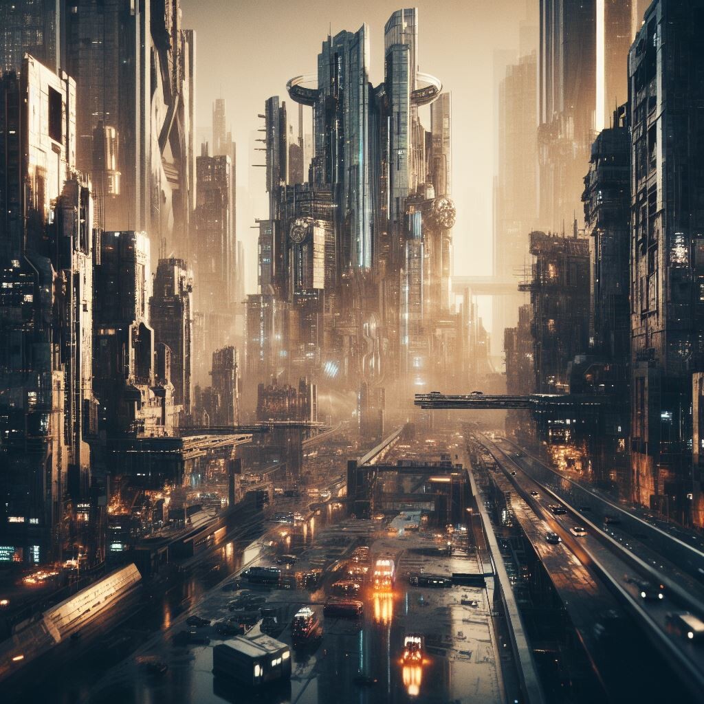 ArtStation - Digital art compositing metropolis future dark light frog ...