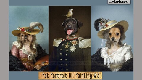 Pet Portrait Oil Background v.5