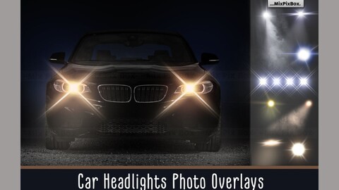 Car Headlights Photo Overlays