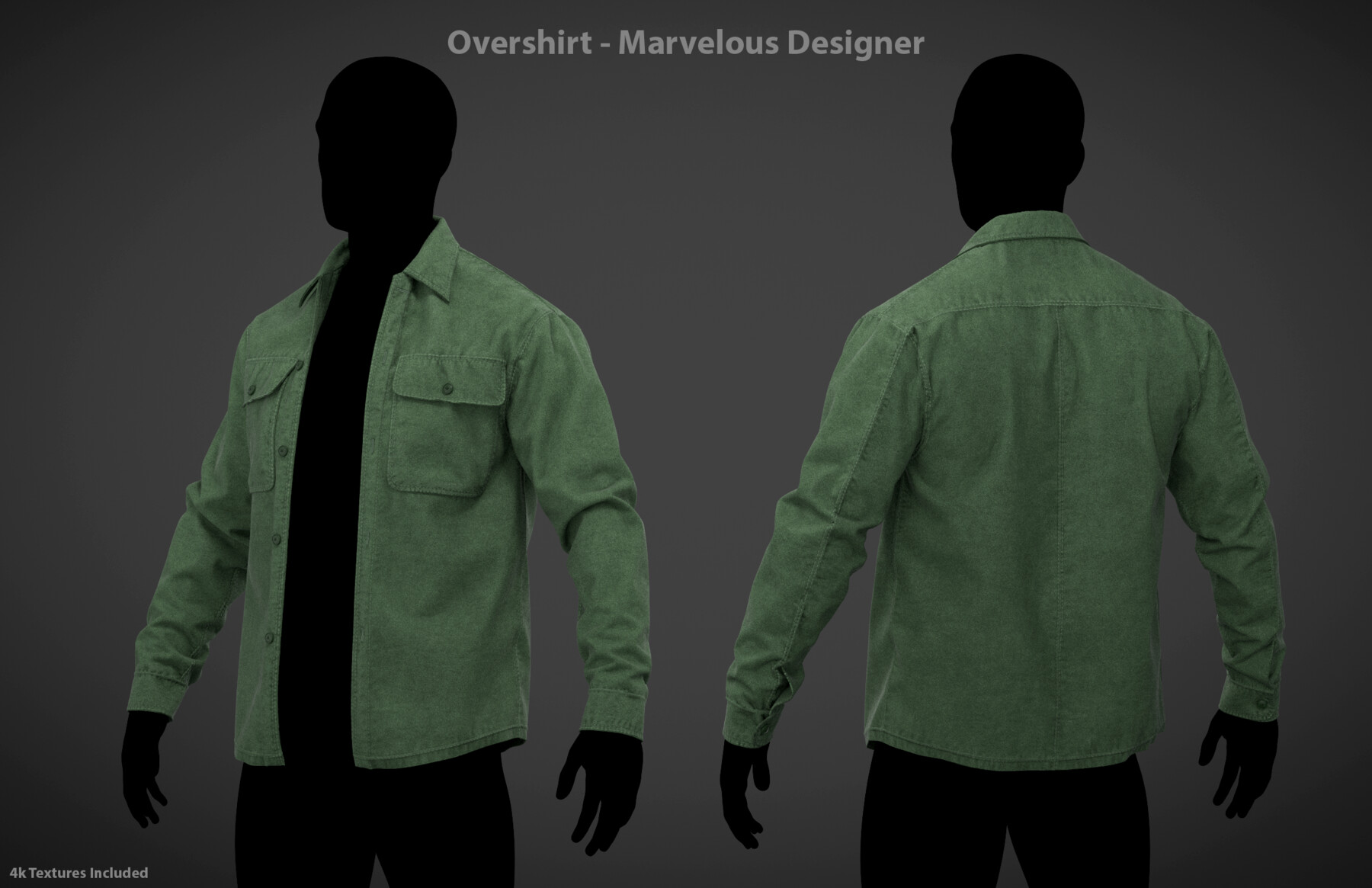 ArtStation - Overshirt - Marvelous Designer | Game Assets