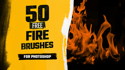 50 FIRE BRUSHES / Photoshop / FREE