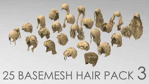 25 basemesh hair pack 3