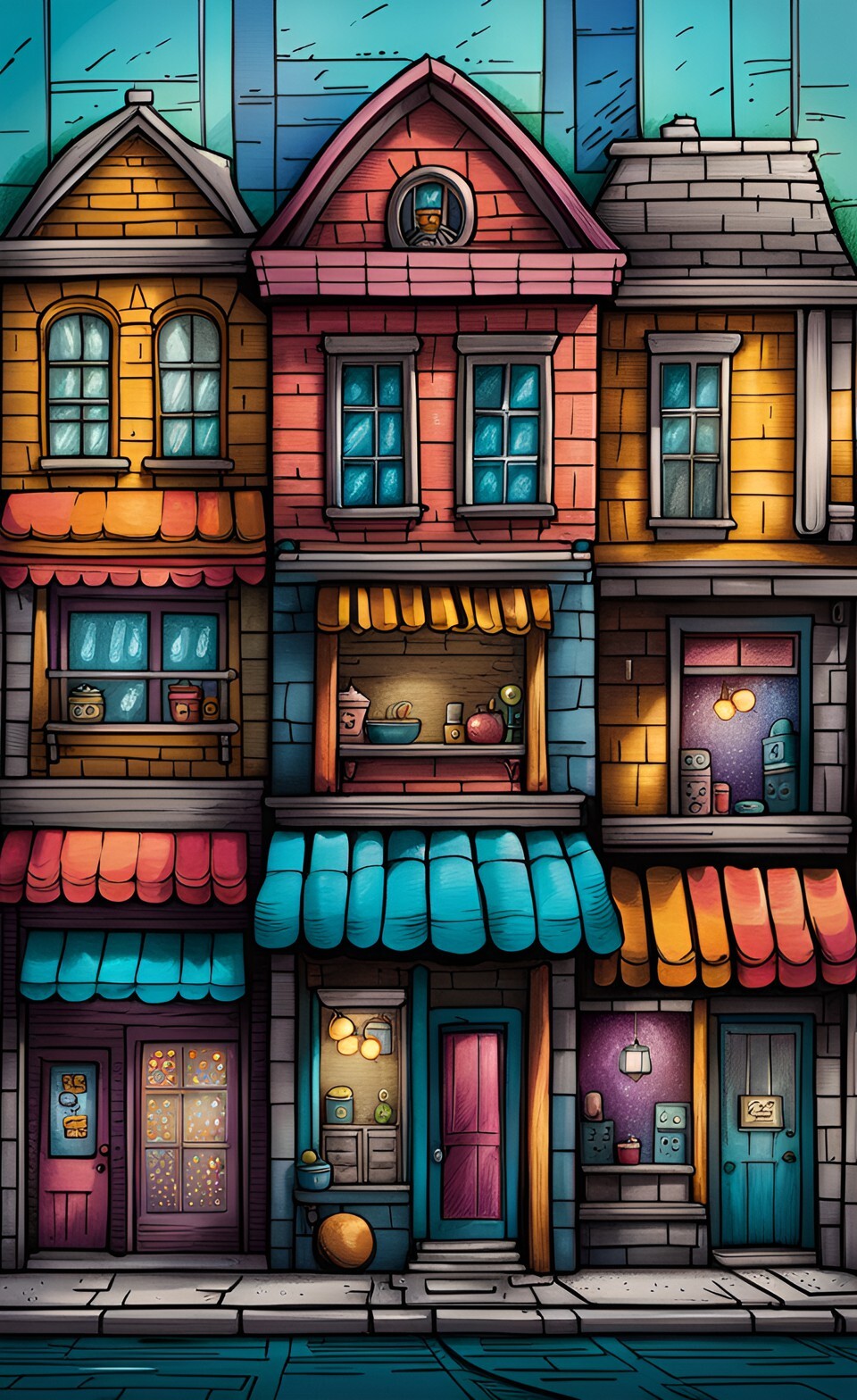 ArtStation - Artwork ShopHouse cartoon texture 5800 jpg wombo art pack ...