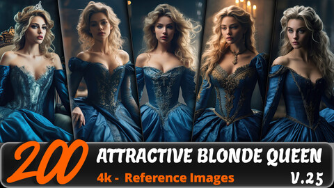 ATTRACTIVE BLONDE QUEEN VOL. 25/ 4K/ Reference Image