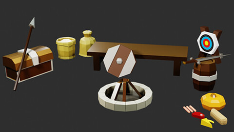 Game Ready Low Poly Medieval Pack